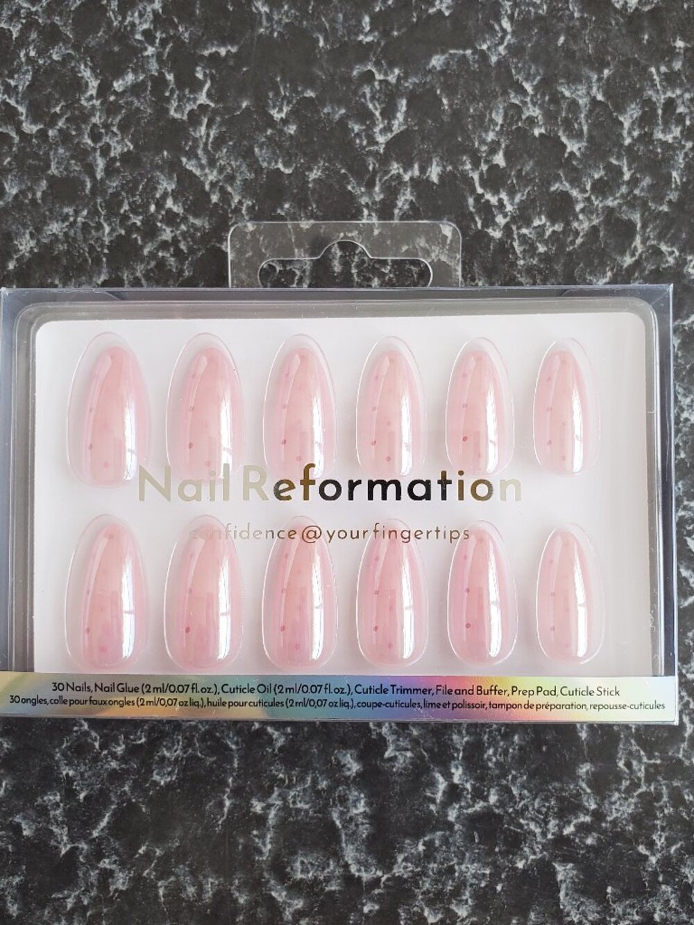 Nail Reformation ! Light Pink with polka-dot Nails